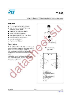 TL062IDT datasheet  