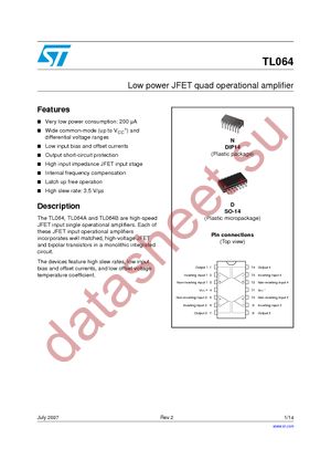 TL064ACDT datasheet  