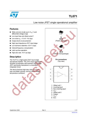 TL071IDT datasheet  