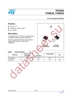 TN1625-600G datasheet  