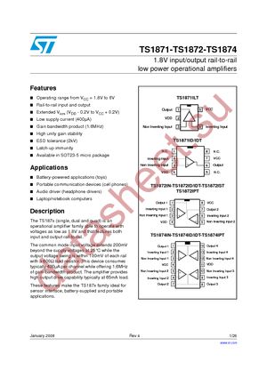 TS1872AIST datasheet  