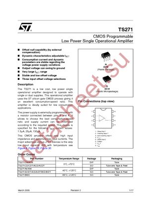 TS271AID datasheet  