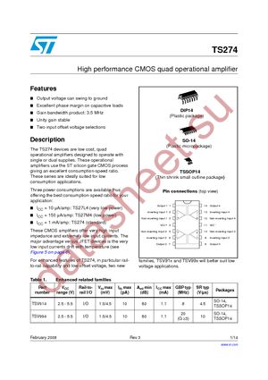 TS274CN datasheet  