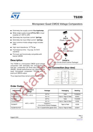 TS339CD datasheet  