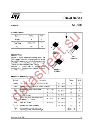 TS420-600H datasheet  