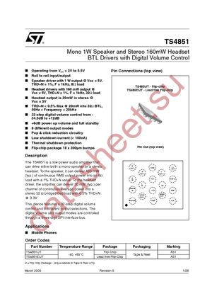 TS4851IJT datasheet  