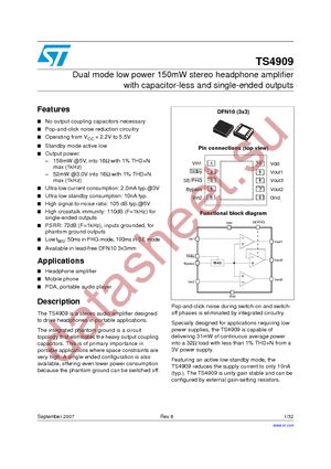 TS4909IQT datasheet  