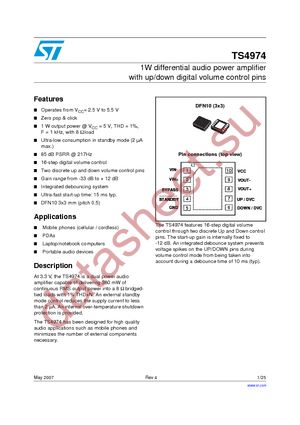 TS4974IQT datasheet  