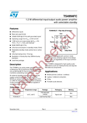 TS4994EIJT datasheet  