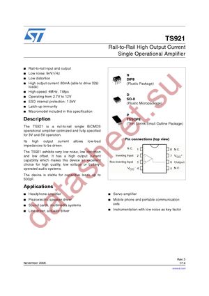 TS921IDT datasheet  