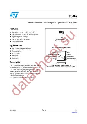 TS982IDWT datasheet  