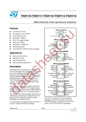 TSH111IDT datasheet  