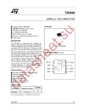 TSH690ID datasheet  