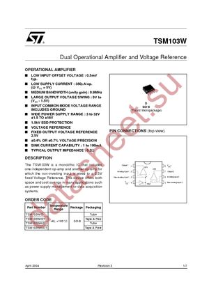 TSM103WAID datasheet  