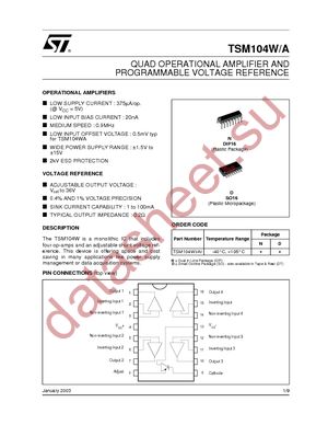 TSM104WIN datasheet  