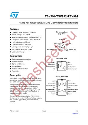 TSV992AID datasheet  