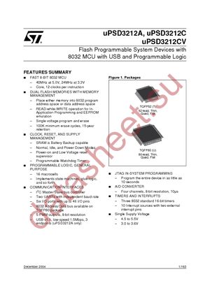 UPSD3212A-40T6 datasheet  
