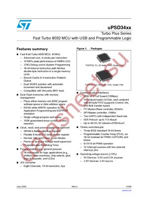 UPSD3454EVB40U6 datasheet  