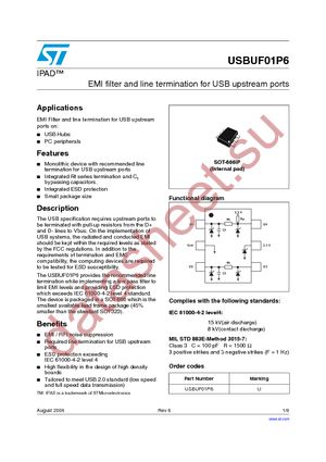 USBUF01P6 datasheet  