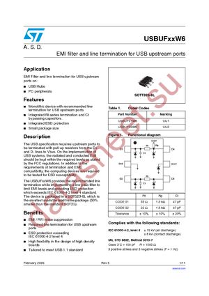 USBUF01W6 datasheet  