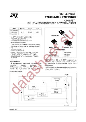 VNB49N04-E datasheet  