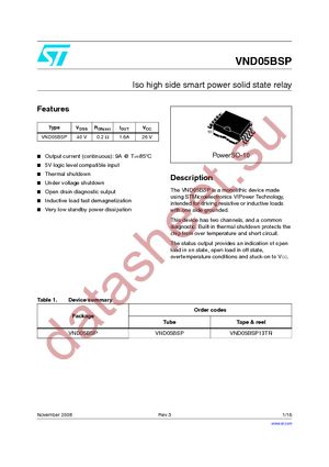 VND05BSP13TR datasheet  