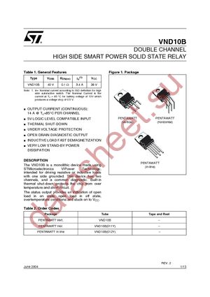 VND10B datasheet  