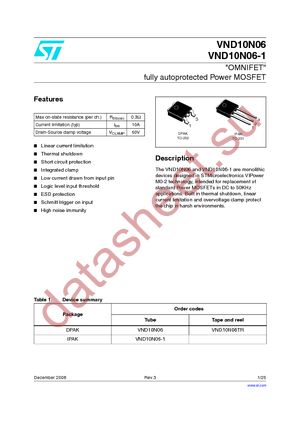 VND10N06TR-E datasheet  