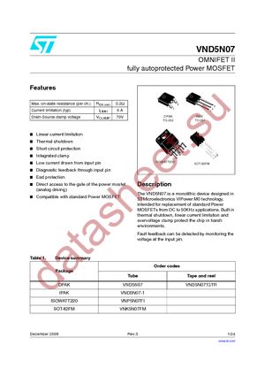 VND5N07 datasheet  