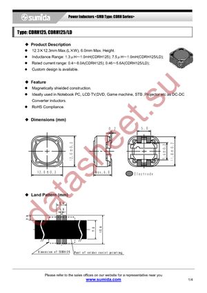 CDRH125NP-221MC datasheet  