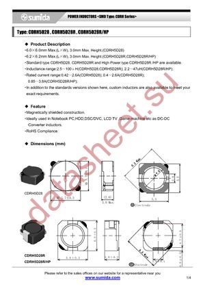 CDRH5D28NP-220NC datasheet  