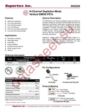 DN2530N3-P013-G datasheet  