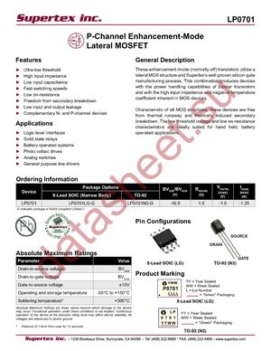 LP0701N3-G datasheet  