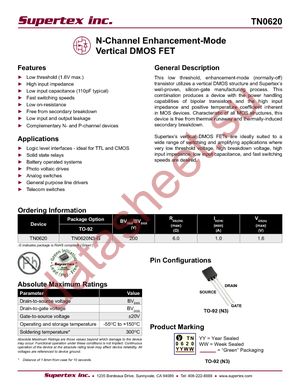 TN0620N3-P014-G datasheet  