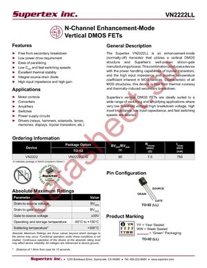 VN2222LL-P002-G datasheet  