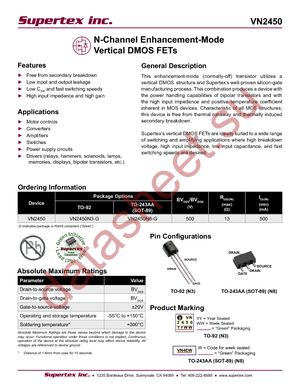 VN2450N3-P002-G datasheet  