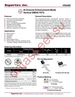 VN2460N3-P002-G datasheet  