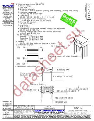 G513 datasheet  