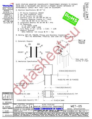 MET-05 datasheet  