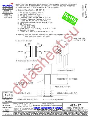 MET-27 datasheet  