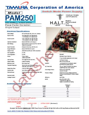 PAM250-4 datasheet  