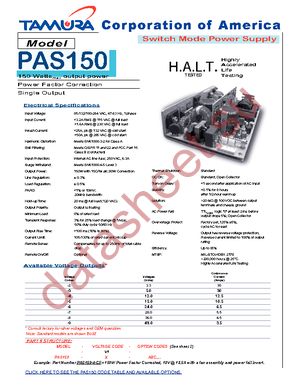 PAS150-2AG datasheet  