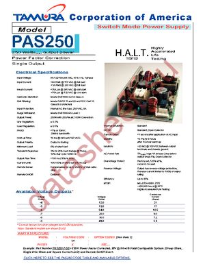 PAS250-4AG datasheet  