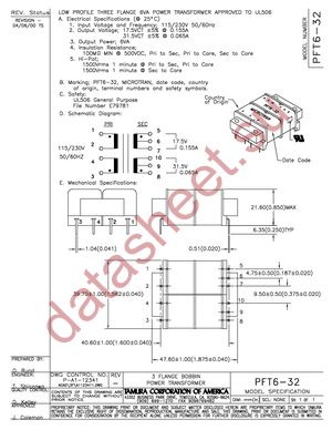 PFT6-32 datasheet  