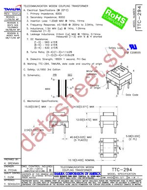 TTC-294 datasheet  