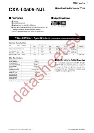 CXA-L0505-NJL datasheet  