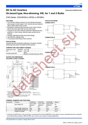 CXA-M10A-L datasheet  