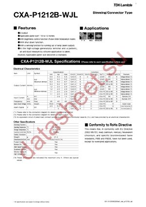 CXA-P1212B-WJL datasheet  