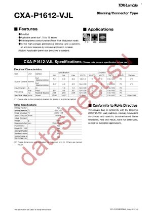 CXA-P1612-VJL datasheet  