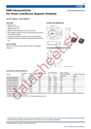 VLCF5020T-4R7N1R7-1 datasheet  